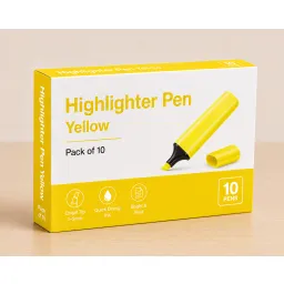 Highlighter Pen Yellow Pack of 10
