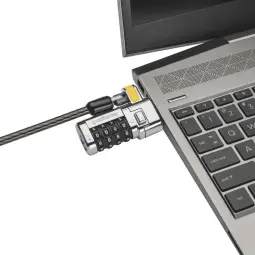 Kensington ClickSafe® 3-in-1 Combination Laptop Lock Black
