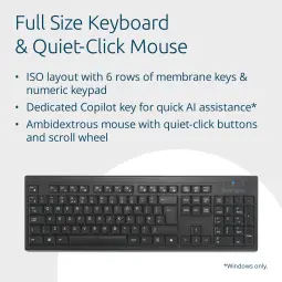 Kensington EQ KM270 Rechargeable Eco-Friendly Desktop Set - Wireless