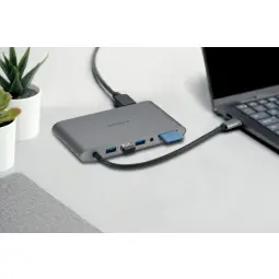 Kensington UH1440P USB-C 5Gbps Dual Video Driverless Mobile Dock – 85W Pass-Through Power – DP/HDMI/VGA