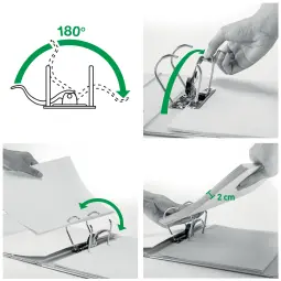 Leitz 180° Lever Arch File Hardboard Pack of 5 Black Cloud Finish