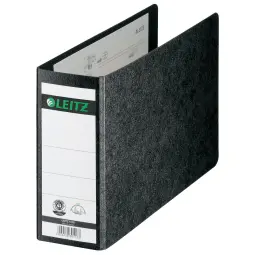 Leitz 180° Lever Arch File Hardboard Pack of 5 Black Cloud Finish