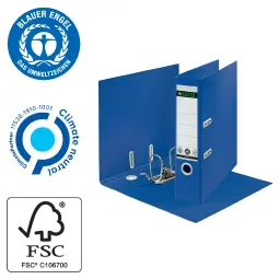 Leitz 180° Recycle Lever Arch File Blue Pack of 10