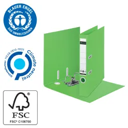 Leitz 180° Recycle Lever Arch File Green Pack of 10
