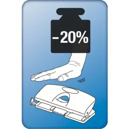 Leitz 4-Hole Punch, 40 Sheet Capacity, Grey