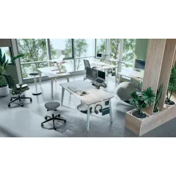 Leitz Ergo Active Sitting Stool With Wheels and Wobble Comfort Seat Black