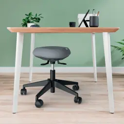Leitz Ergo Active Sitting Stool With Wheels and Wobble Comfort Seat Black