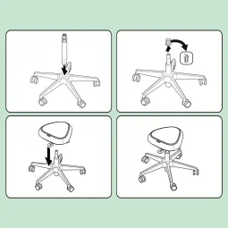 Leitz Ergo Active Sitting Stool With Wheels and Wobble Comfort Seat Black
