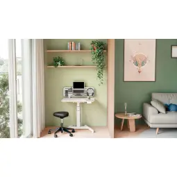 Leitz Ergo Sitting Stool With Wheels and Comfort Seat Black