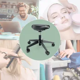 Leitz Ergo Sitting Stool With Wheels and Comfort Seat Black