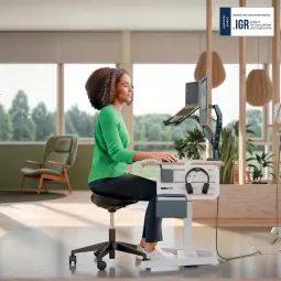 Leitz Ergo Sitting Stool With Wheels and Comfort Seat Black