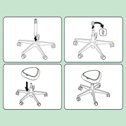 Leitz Ergo Sitting Stool With Wheels and Comfort Seat Black