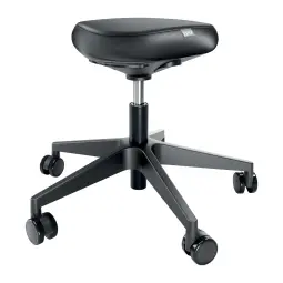 Leitz Ergo Sitting Stool With Wheels and Comfort Seat Black
