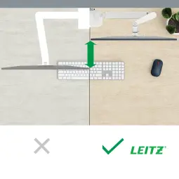 Leitz Ergo Space Saving Dual Monitor Arm Grey