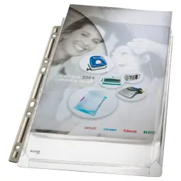 Leitz Expanding Pocket With Metal Strip, Clear, 170 Micron PVC (Pack 3) x 10 Packs