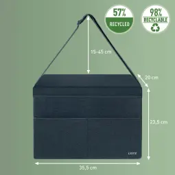 Leitz Fabric Compact Hot Desking Work Bag With Lid Velvet Grey