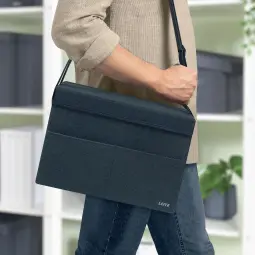 Leitz Fabric Compact Hot Desking Work Bag With Lid Velvet Grey