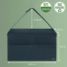 Leitz Fabric Hot Desking Work Bag With Lid Velvet Grey