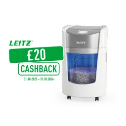 Leitz IQ OptiMax Home Office 225 Micro Cut Paper Shredder Security P5 15L - White