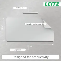 Leitz Large Desk Mat Grey