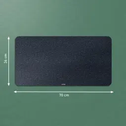 Leitz Large Felt Desk Mat Dark Grey