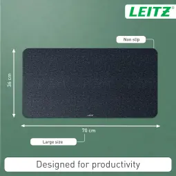 Leitz Large Felt Desk Mat Dark Grey
