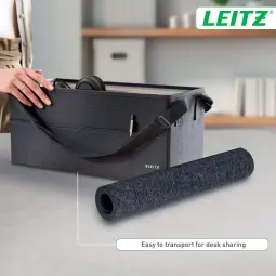 Leitz Large Felt Desk Mat Dark Grey