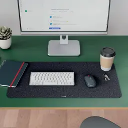 Leitz Large Felt Desk Mat Dark Grey