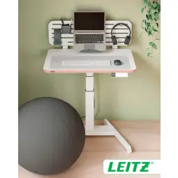 Leitz Large Leather Desk Mat Grey