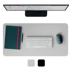 Leitz Large Leather Desk Mat Grey