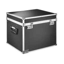 Leitz Lockable Suspension File Chest, A4, Chrome/Black