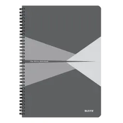 Leitz Notebook Office Card A4 Ruled Grey Pack of 5