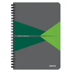 Leitz Notebook Office PP A5 Ruled Green Pack of 5