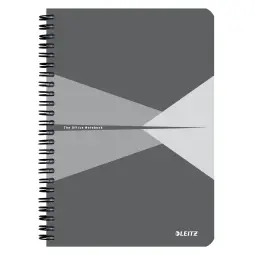 Leitz Notebook Office PP A5 Ruled Grey Pack of 5
