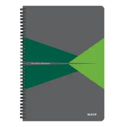 Leitz Office Notebook A4 Ruled Wirebound Green Pack of 5