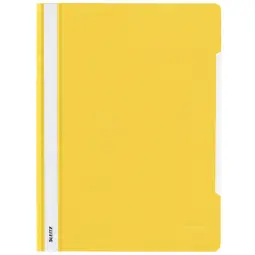 Leitz Pack of 25 Standard Plastic Files Recycled Plastic YelLow