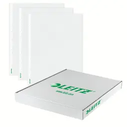 Leitz Pocket. Embosse Extra Strong PP. With Paper Insert. 2 Sides OIpen. A4 Pack of 100) Clear