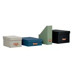 Leitz Puro Storage Box With Lid Medium Low 8L Beige Pack of 2