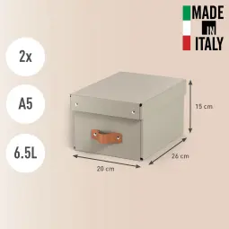 Leitz Puro Storage Box With Lid Small 7L Beige Pack of 2