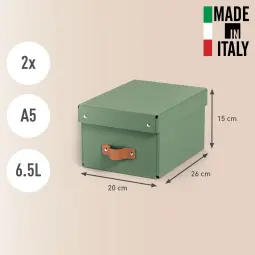 Leitz Puro Storage Box With Lid Small 7L Green Pack of 2