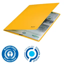 Leitz Recycle Card Folder With Elastic Band YelLow Pack of 10