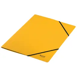 Leitz Recycle Card Folder With Elastic Band YelLow Pack of 10