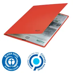 Leitz Recycle Card Folder With Elastic Bands Red Pack of 10