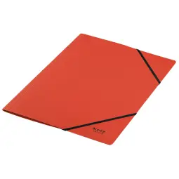 Leitz Recycle Card Folder With Elastic Bands Red Pack of 10