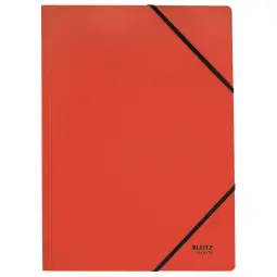 Leitz Recycle Card Folder With Elastic Bands Red Pack of 10