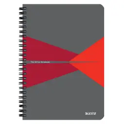 Leitz Red Office Notebook A5 Ruled Wirebound Pack of 5
