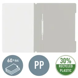 Leitz Standard Plastic Flat File Clear Pack of 25