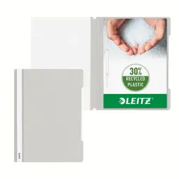 Leitz Standard Plastic Flat File Clear Pack of 25