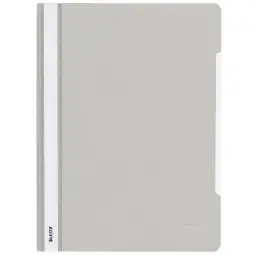 Leitz Standard Plastic Flat File Clear Pack of 25