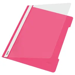 Leitz Standard Plastic Flat File Recycled Plastic Pink Pack of 25